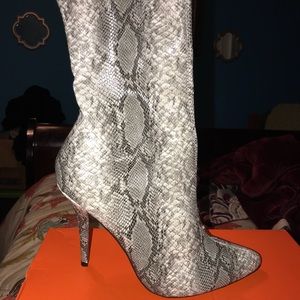 Snake Skinned Booties